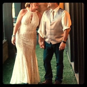 Formal Ivory Lace Dress